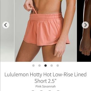 Lululemon Hotty Hot Low Rise Pink Savannah